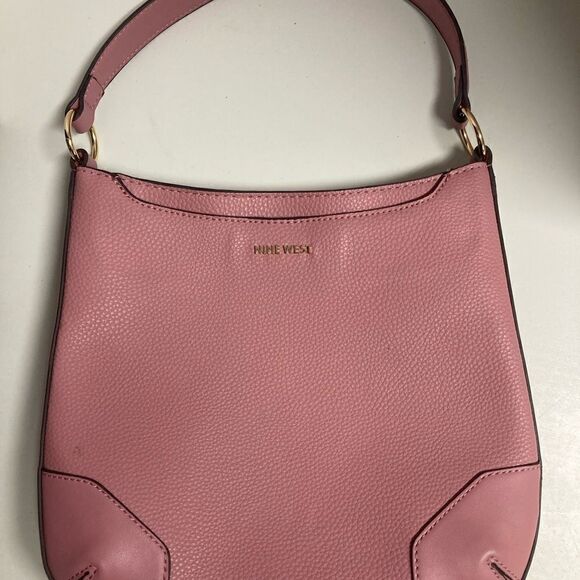 NINE WEST, small pink purse, 11X4X10, 7” strap, zipper closure - Picture 5 of 14